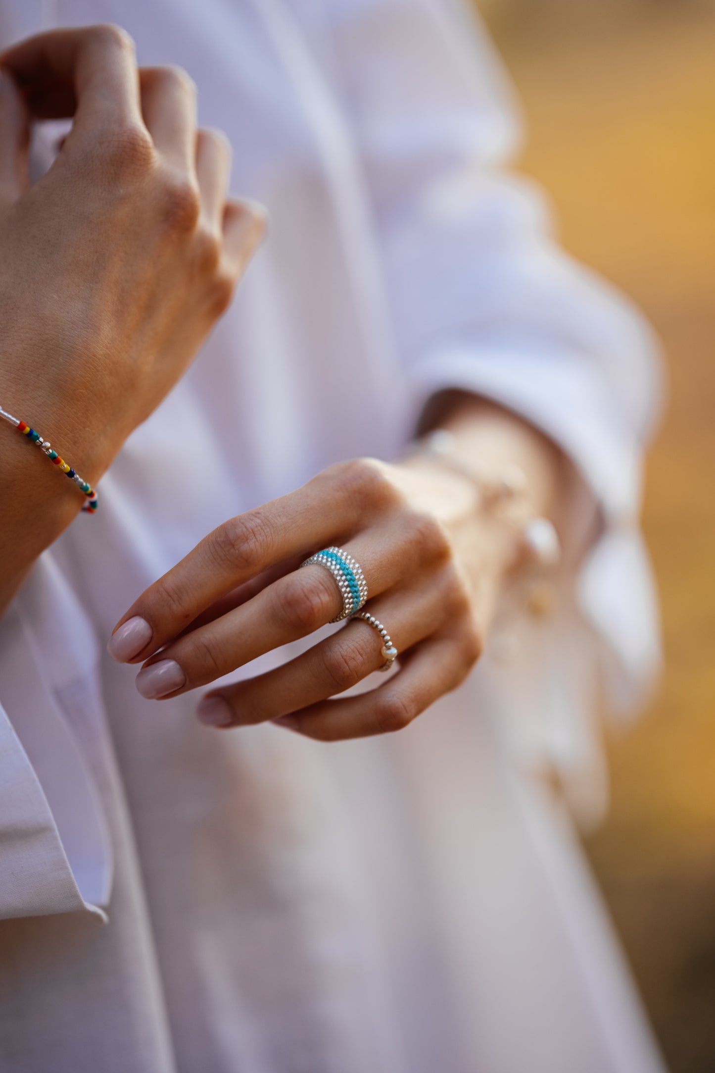 SILVER DOT RING
