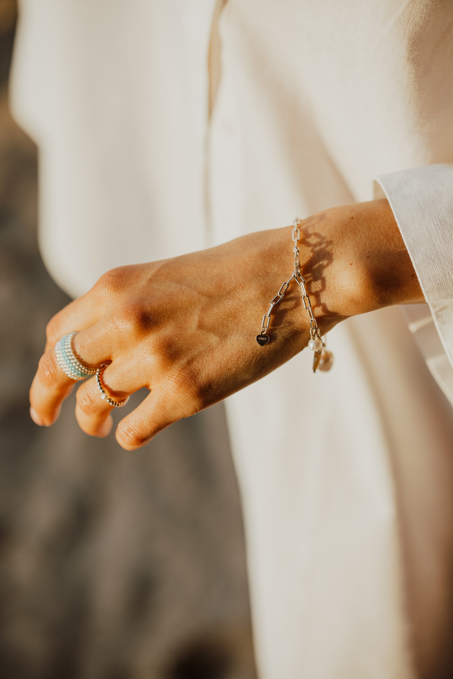 SILVER DOT RING