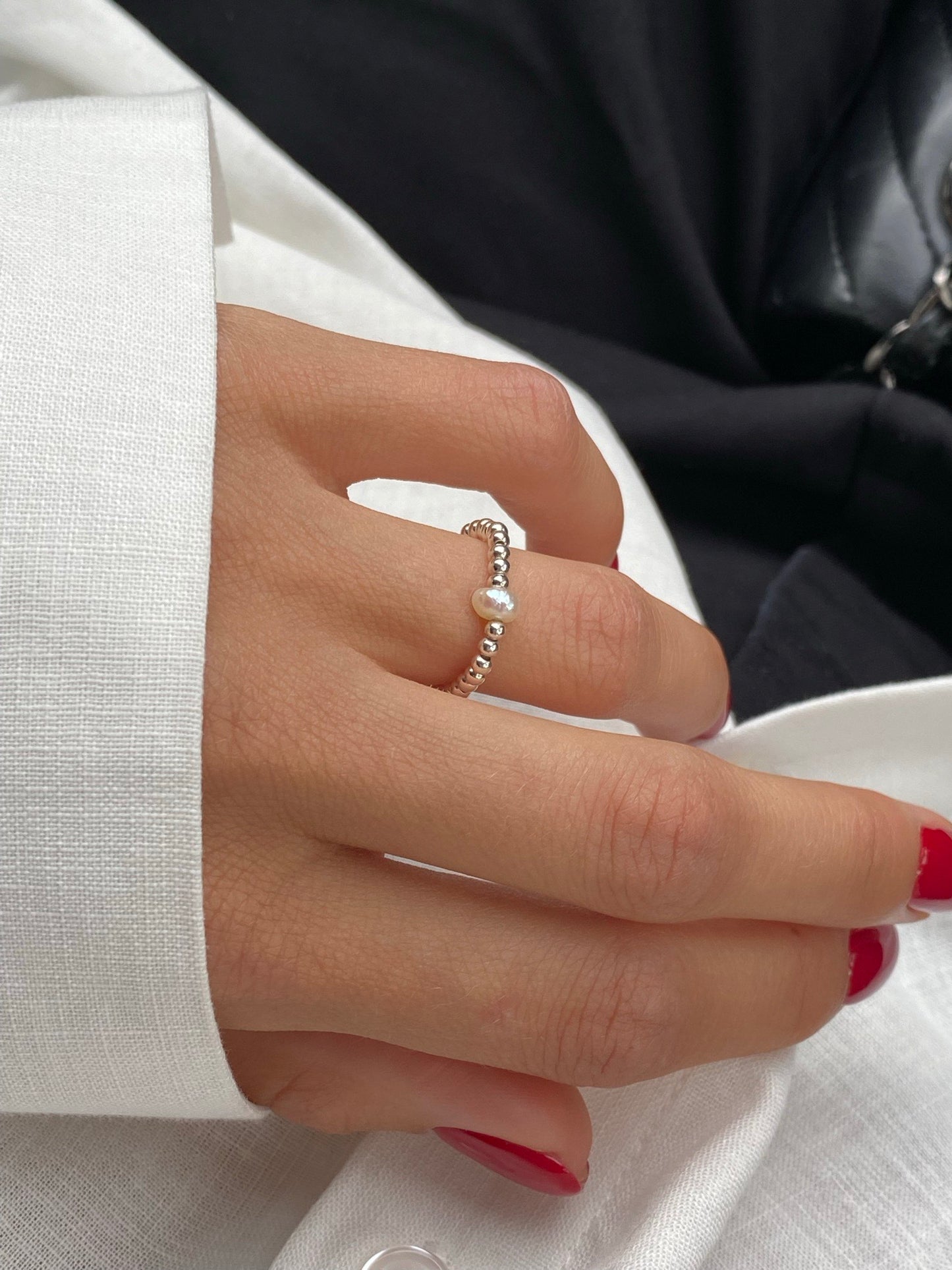 SILVER DOT RING