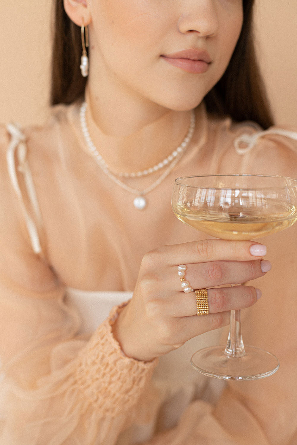 IRREGULAR PEARL RING