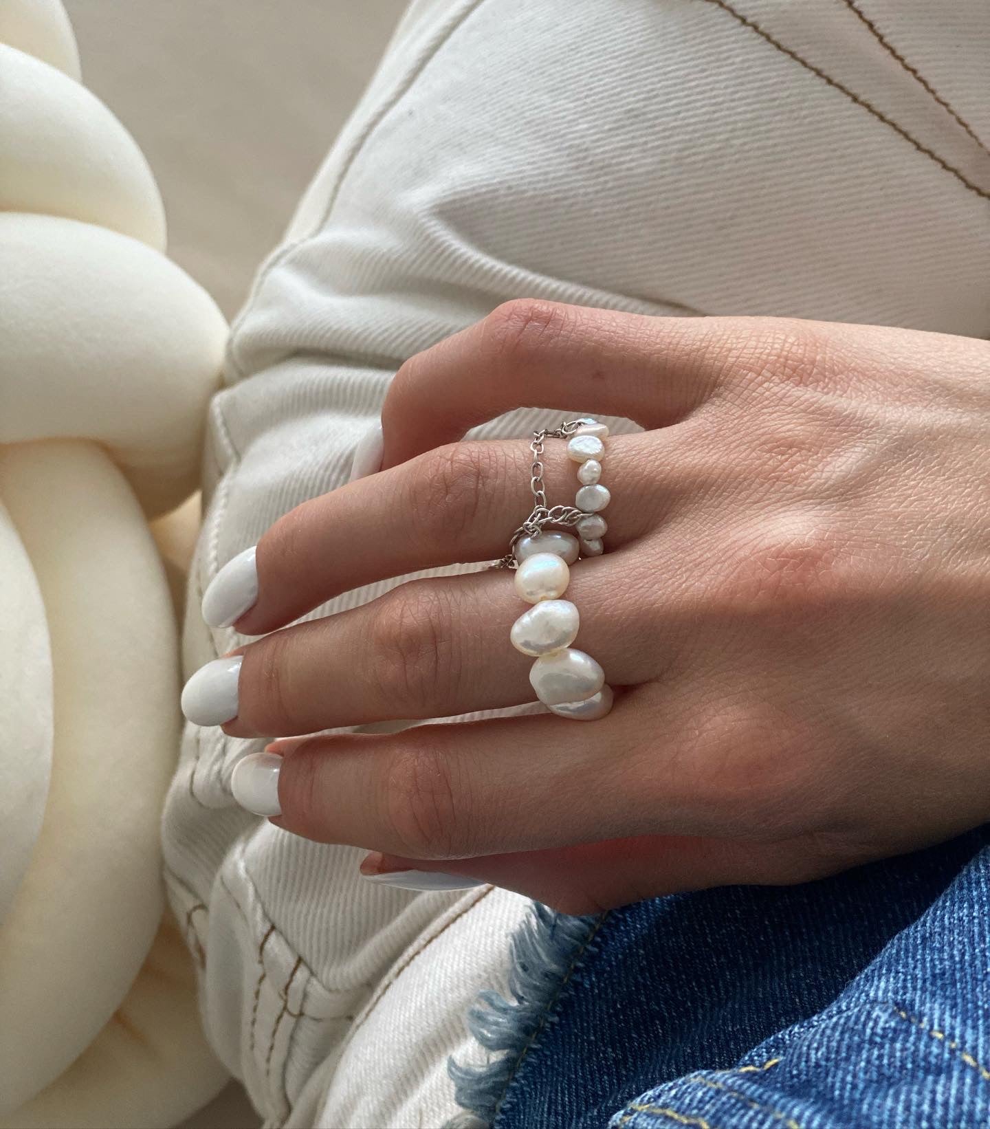 XL IRREGULAR PEARL RING