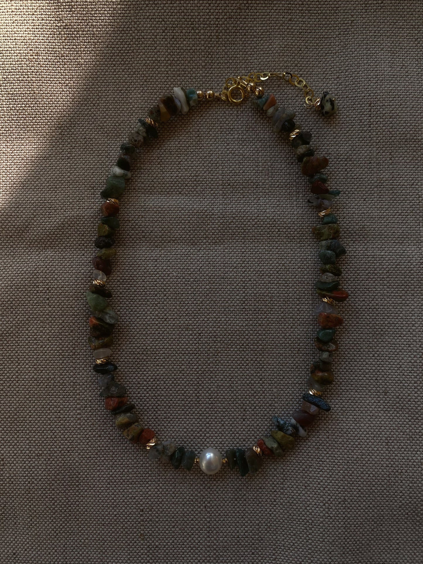 MOSS AGATE CHOKER