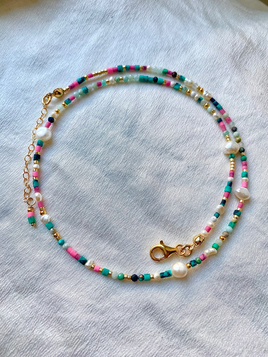 PINK RAINBOW CHOKER