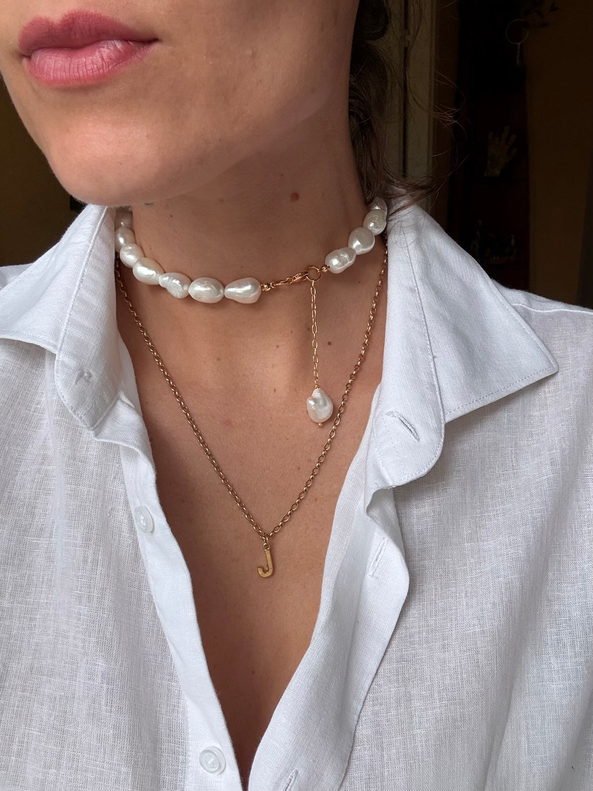 CHUNKY PEARL CHOKER