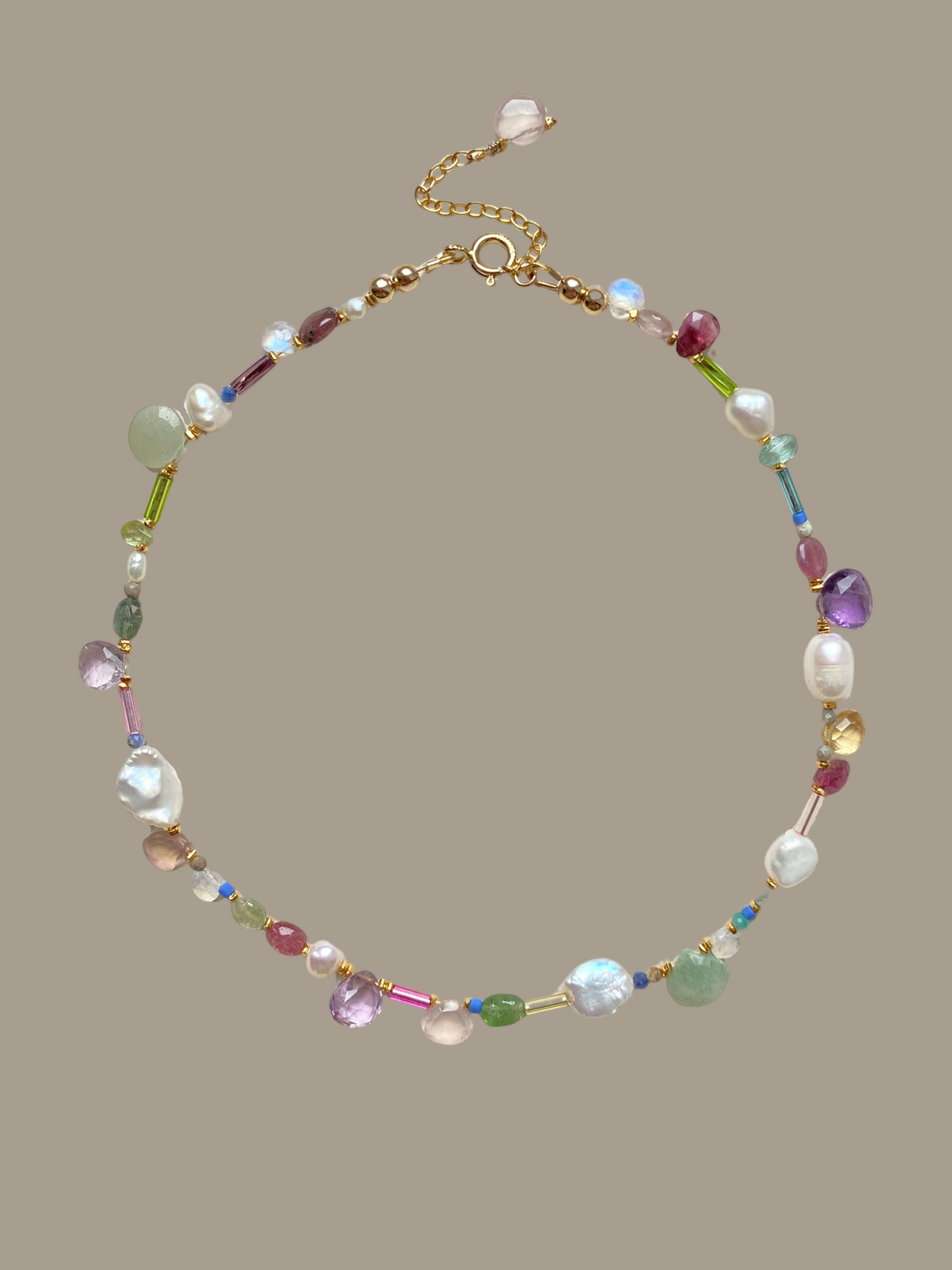 Multicolor Crystal Choker