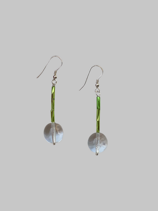 Green Reflection Earrings