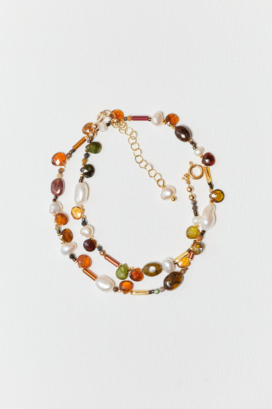 SMOKY MULTICOLOR CRYSTAL CHOKER