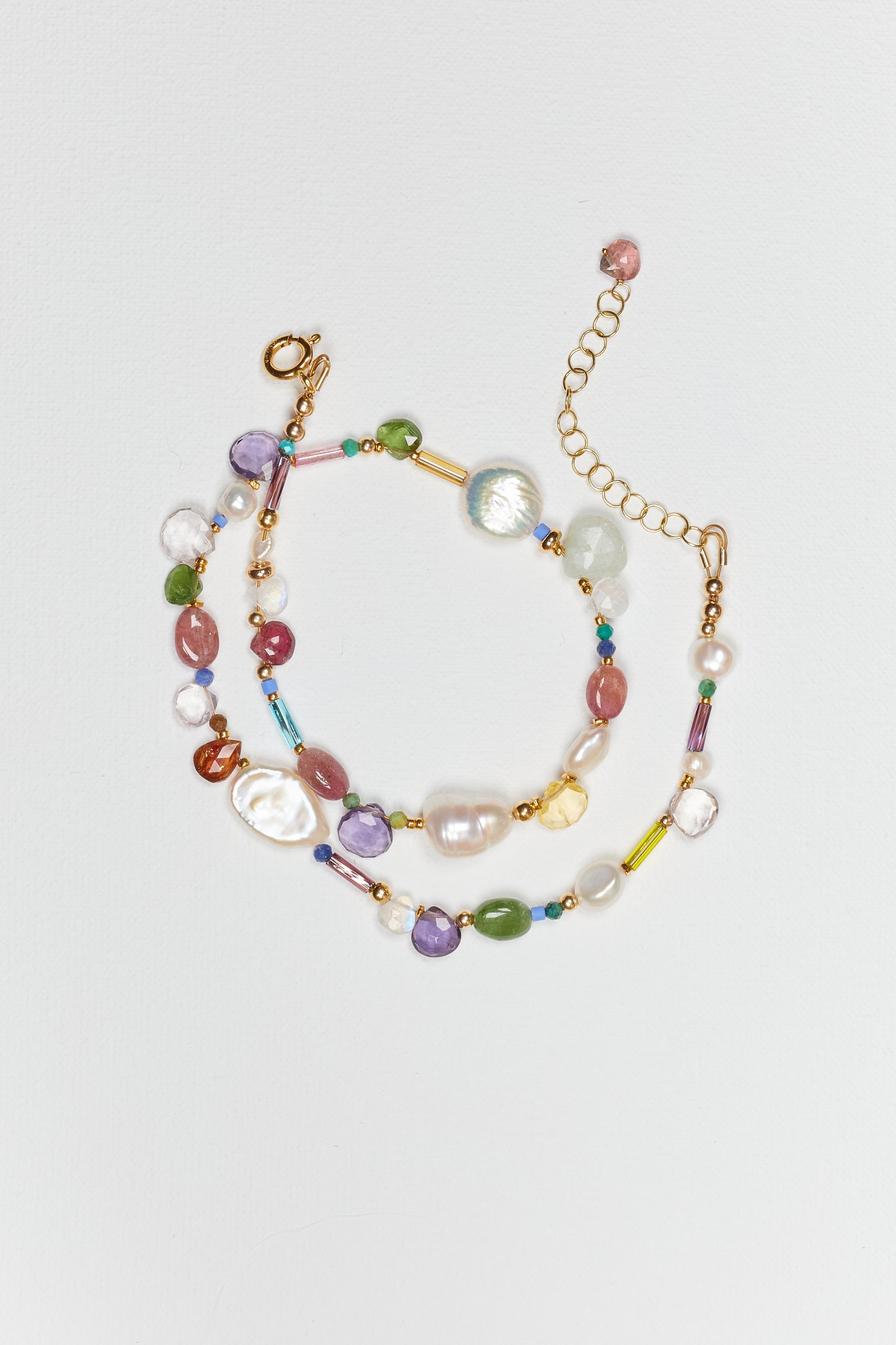 PINK MULTICOLOR CRYSTAL CHOKER