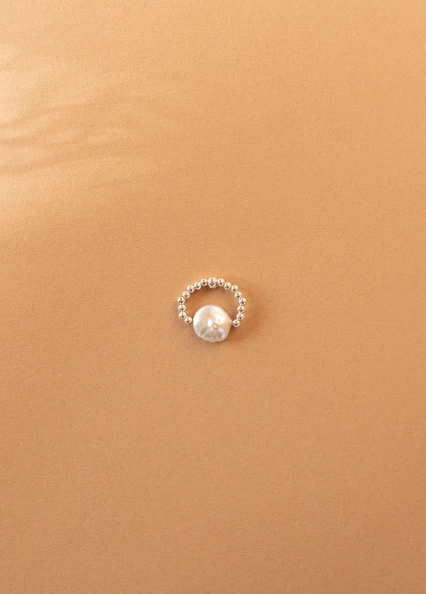 Coin Pearl Ring